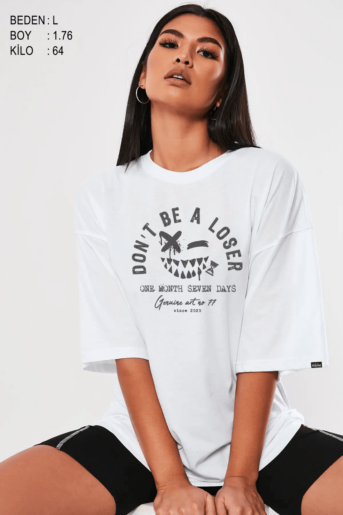 Loser Oversize Kadın Tişört - PΛSΛGE