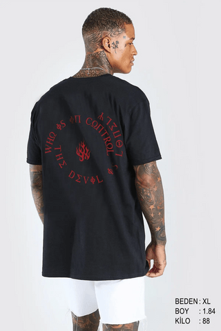 The Devil Oversize Erkek Tişört - PΛSΛGE