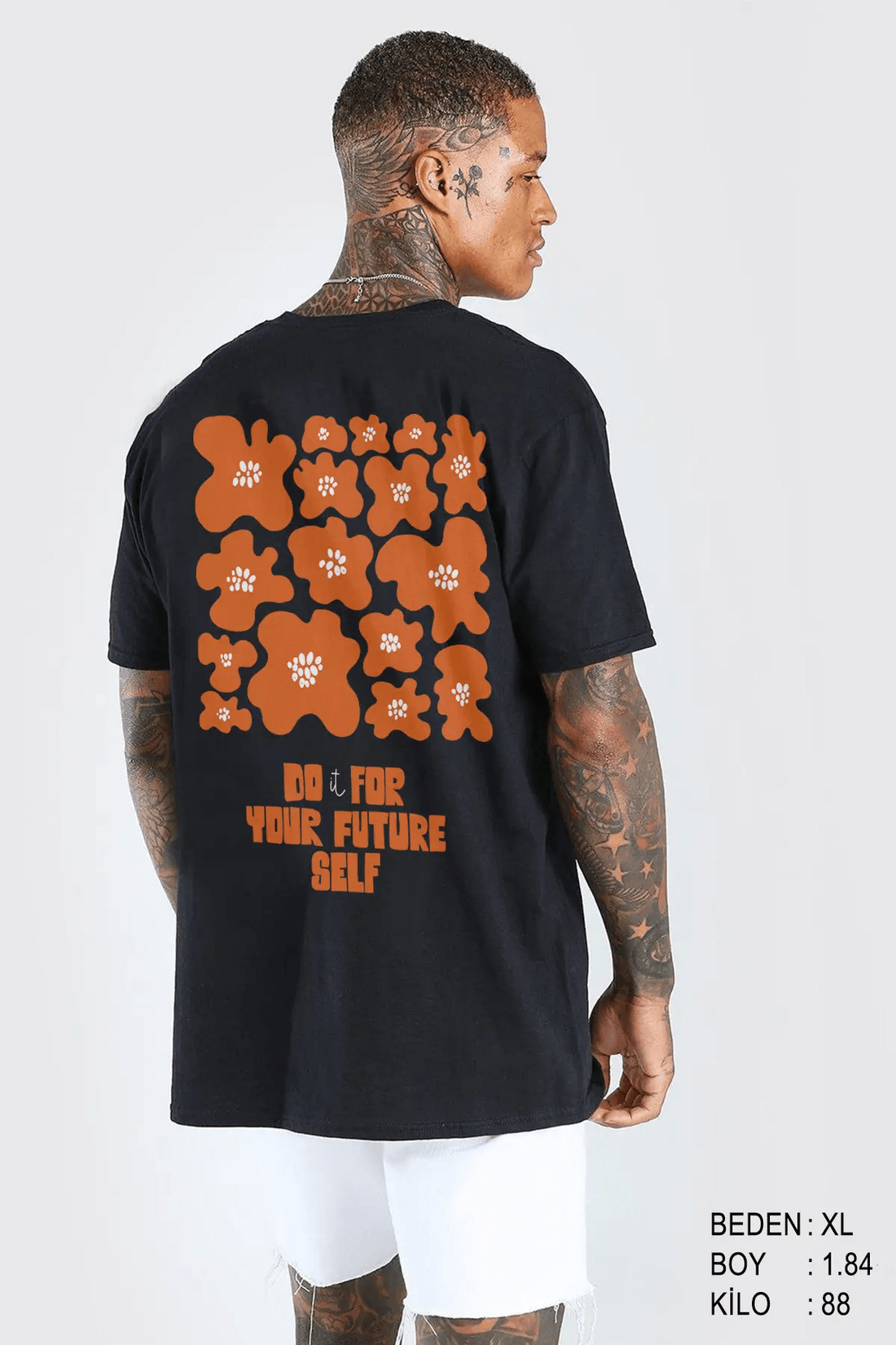 Self Future Oversize Erkek Tişört - PΛSΛGE