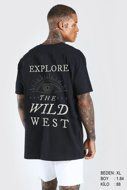 Wild West Oversize Erkek Tişört - PΛSΛGE