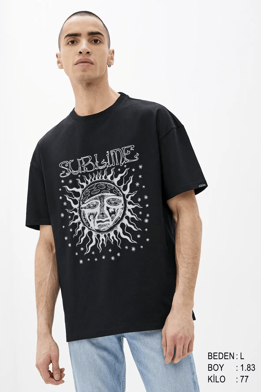 Sublime Oversize Erkek Tişört - PΛSΛGE