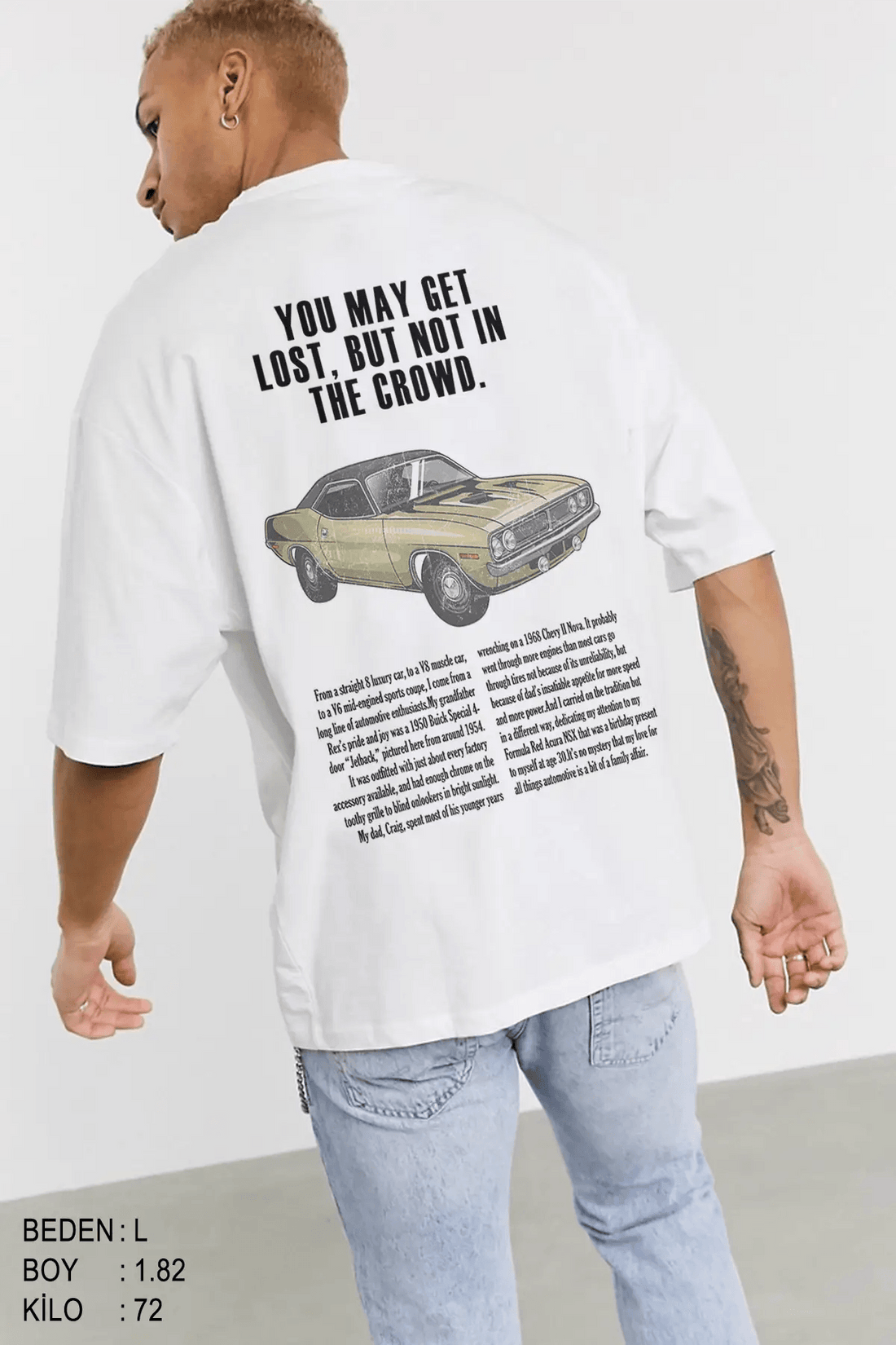 Get Lost Oversize Erkek Tişört - PΛSΛGE