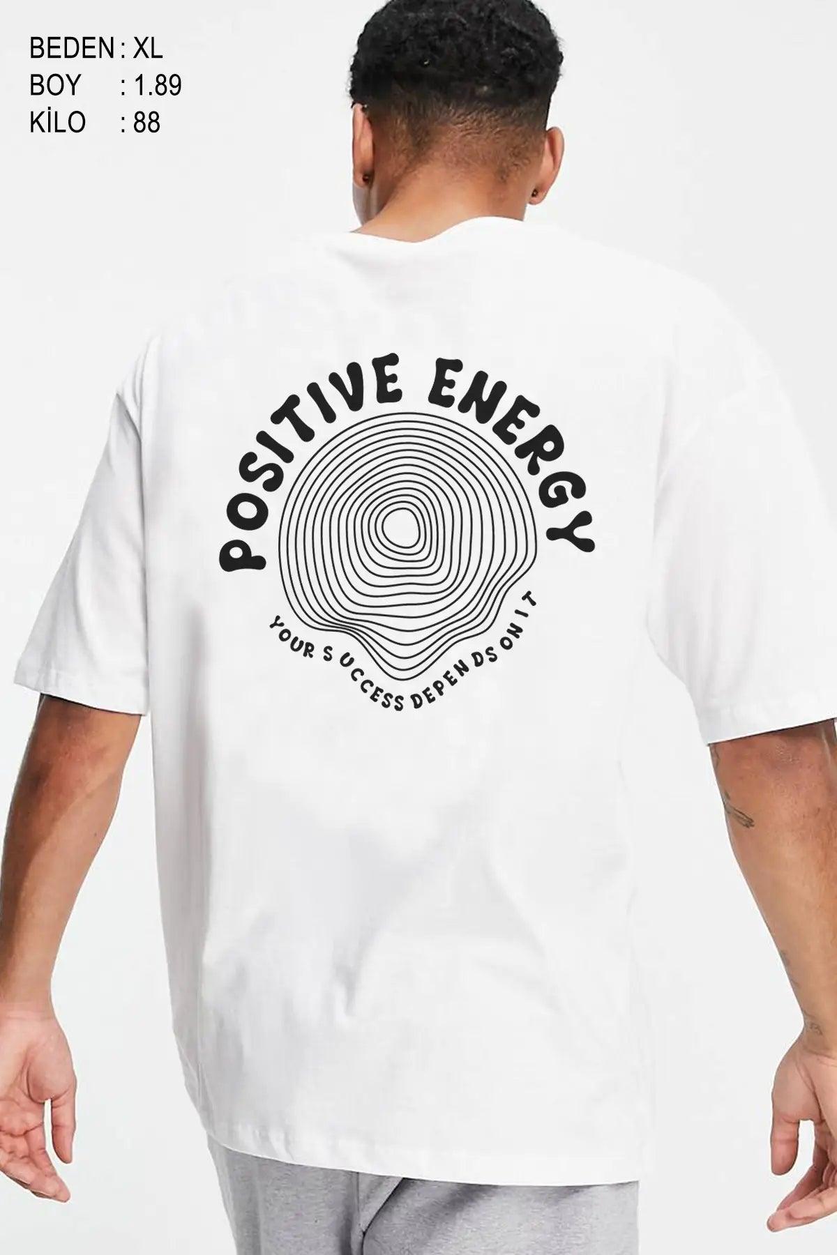 Positive Energy Oversiz Erkek Tişört - PΛSΛGE