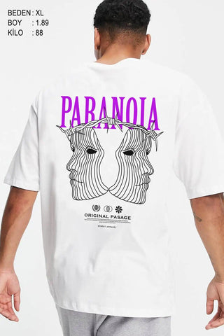 Paranoia Oversize Erkek Tişört - PΛSΛGE