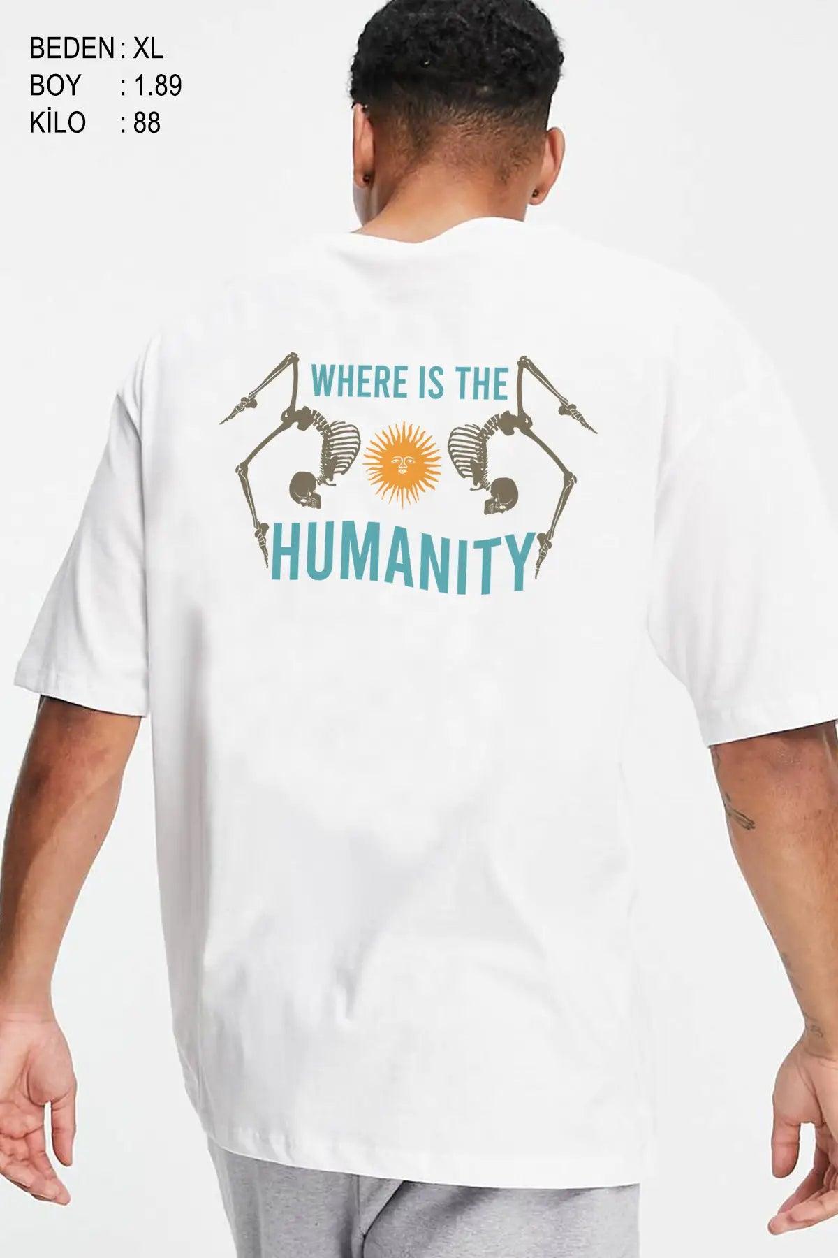 Humanity Oversize Erkek Tişört - PΛSΛGE