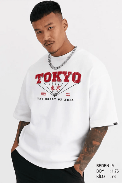 Tokyo Urban Oversize Erkek Tişört - PΛSΛGE