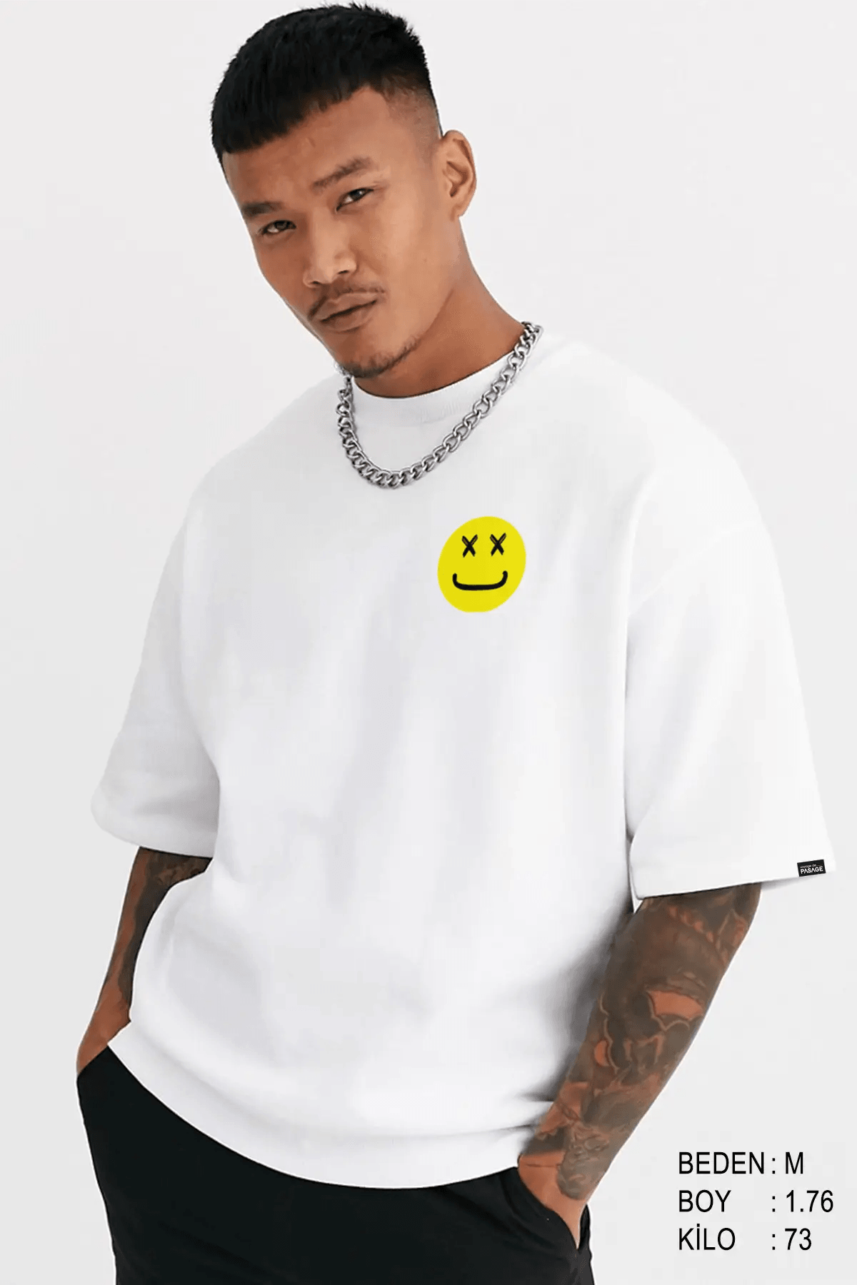 Saturday Oversize Erkek Tişört - PΛSΛGE