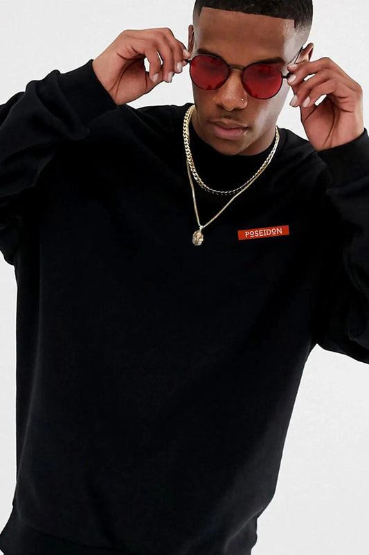 Poseidon Oversize Erkek Sweatshirt - PΛSΛGE