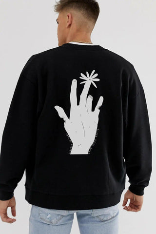 Sleight Of Hand Oversize Erkek Sweatshirt - PΛSΛGE