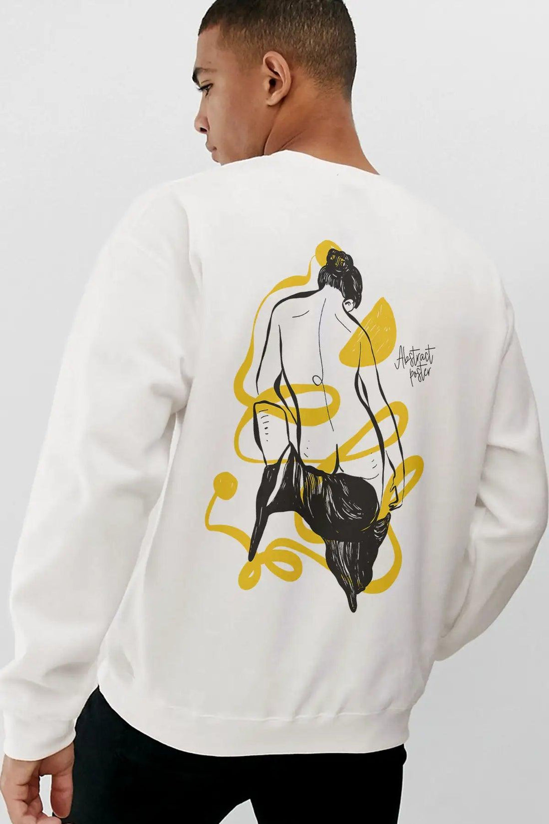 Nude Sculpture Oversize Erkek Sweatshirt - PΛSΛGE