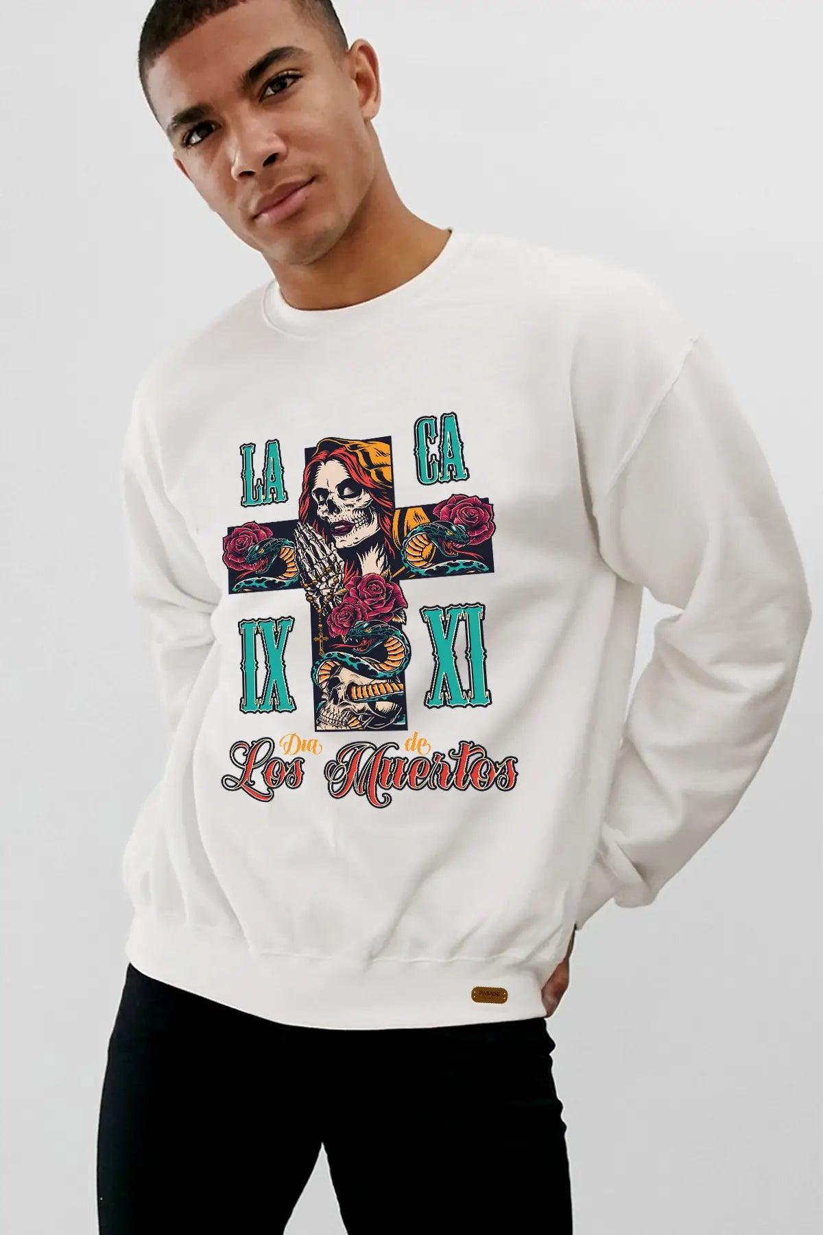 Los Muertos Oversize Erkek Sweatshirt - PΛSΛGE