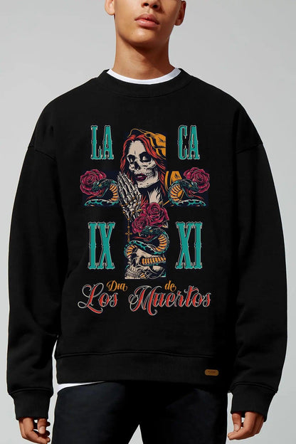 Los Muertos Oversize Erkek Sweatshirt - PΛSΛGE