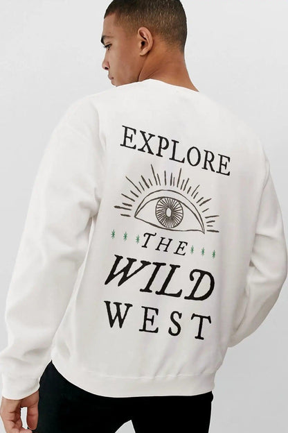 Wild West Oversize Erkek Sweatshirt - PΛSΛGE