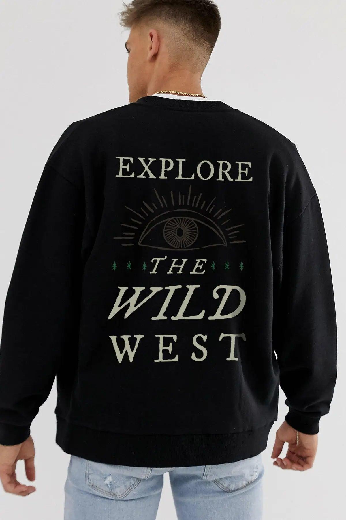 Wild West Oversize Erkek Sweatshirt - PΛSΛGE