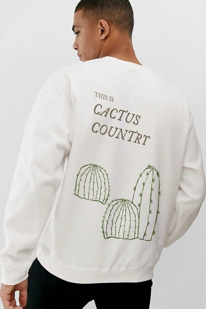 Cactus Oversize Erkek Sweatshirt - PΛSΛGE