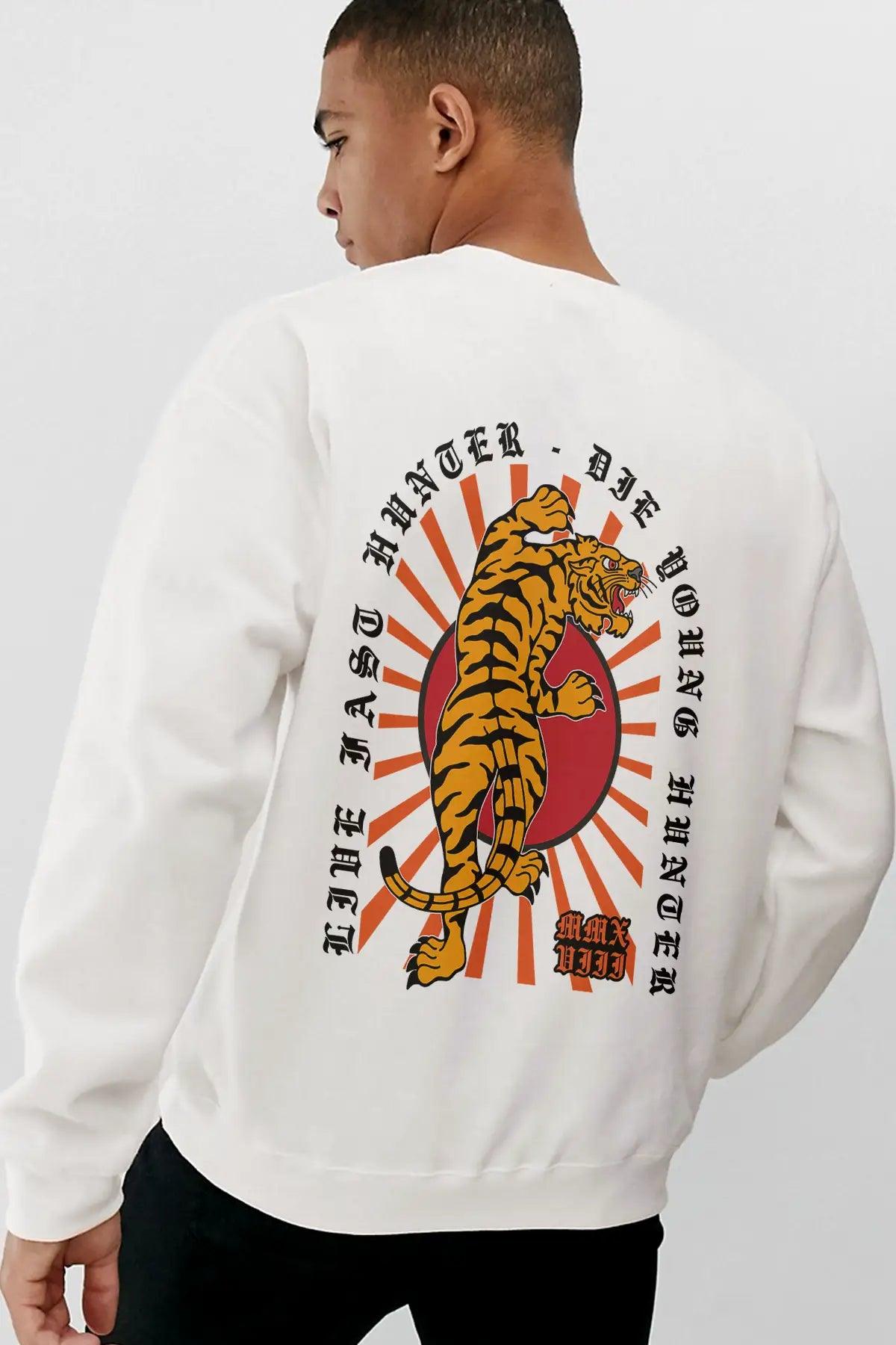 Japanese Tiger Oversize Erkek Swaetshirt - PΛSΛGE