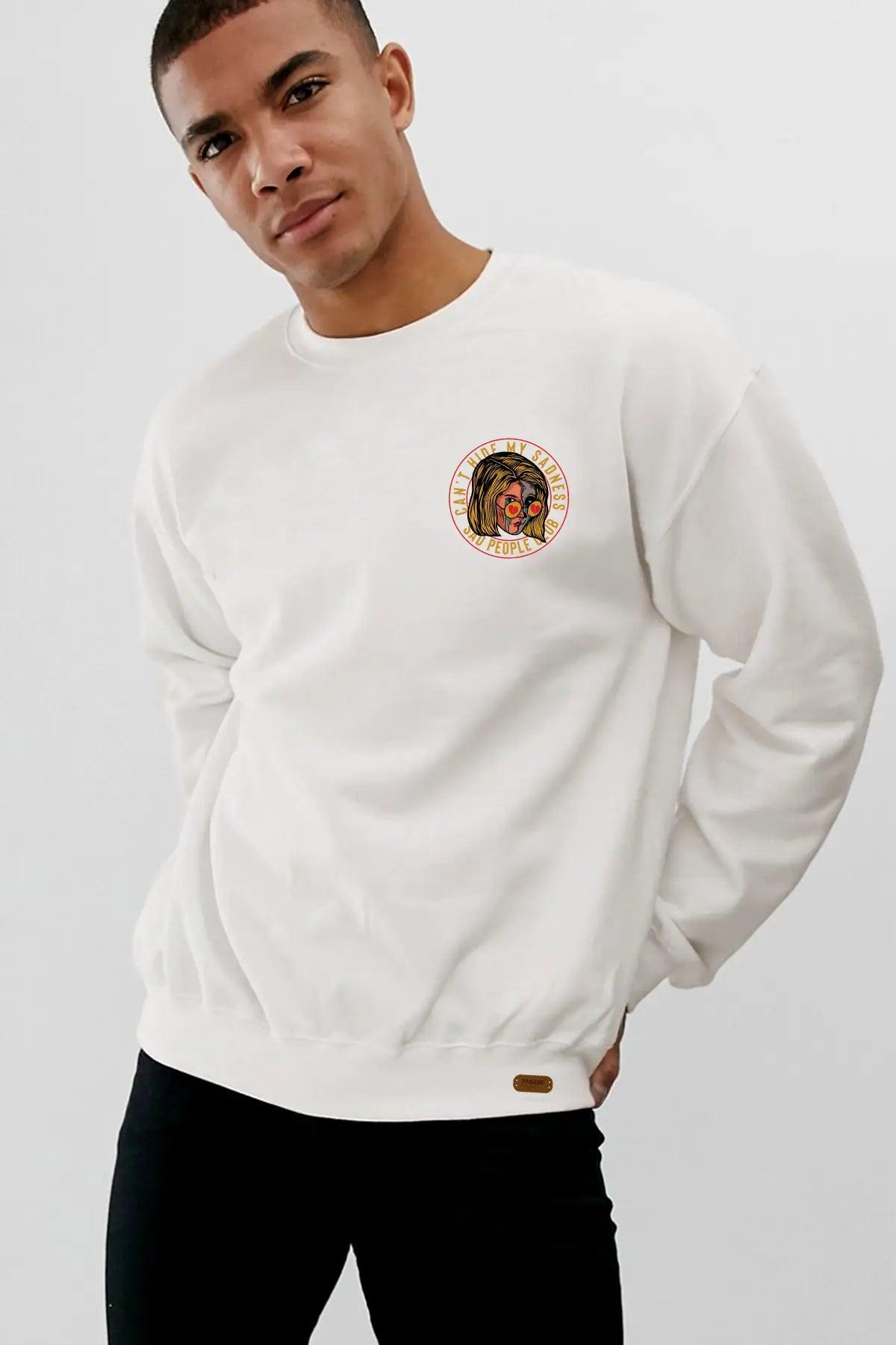 Sad People Club Oversize Erkek Sweatshirt - PΛSΛGE