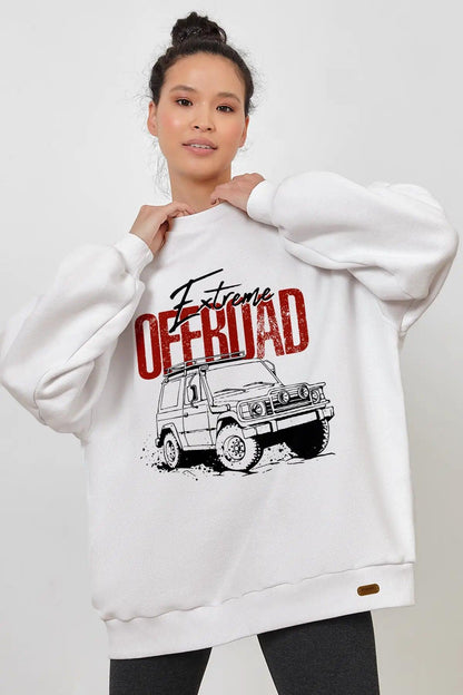 Extreme Offroad Oversize Kadın Sweatshirt - PΛSΛGE