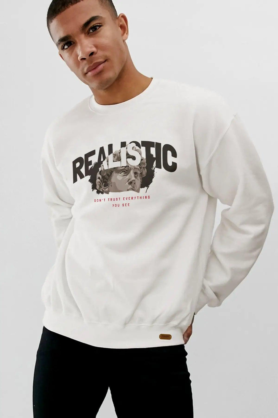 Realistic Oversize Erkek Sweatshirt - PΛSΛGE