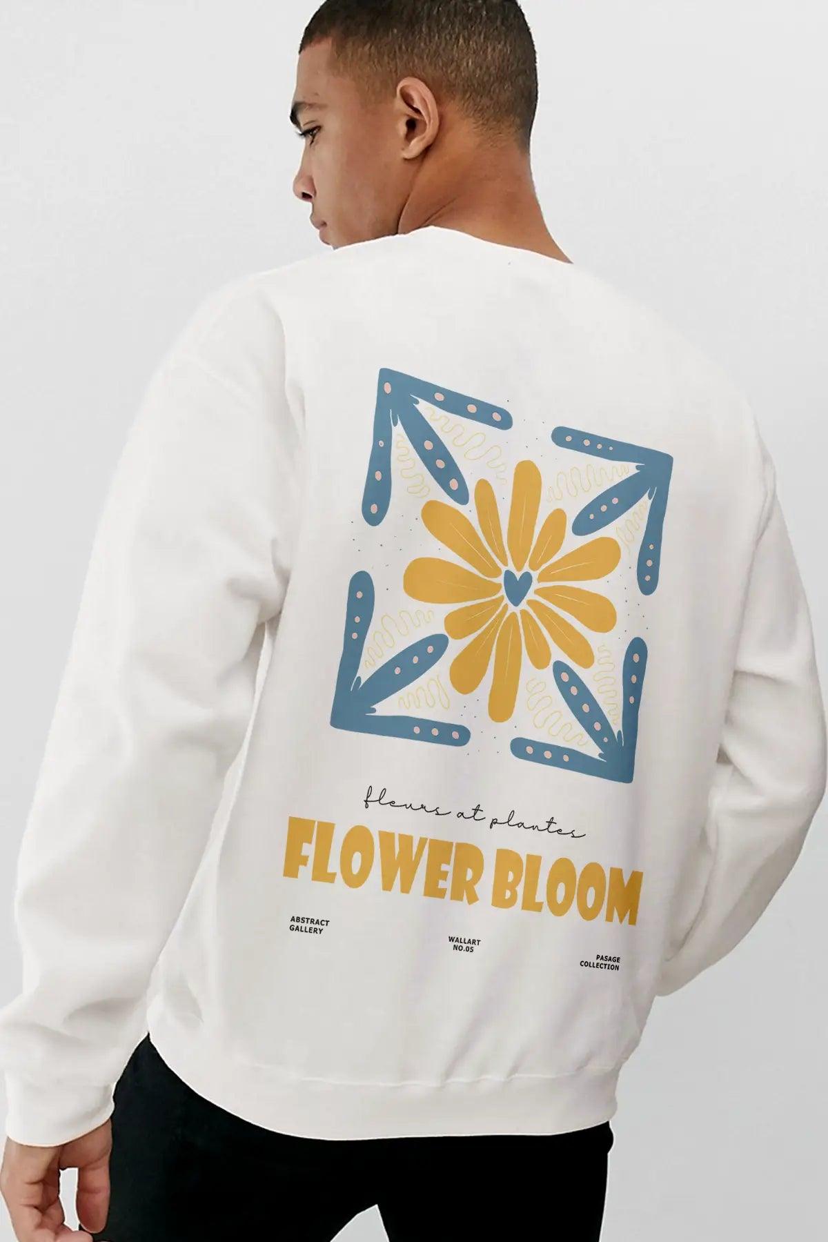 Flower Bloom Oversize Erkek Sweatshirt - PΛSΛGE