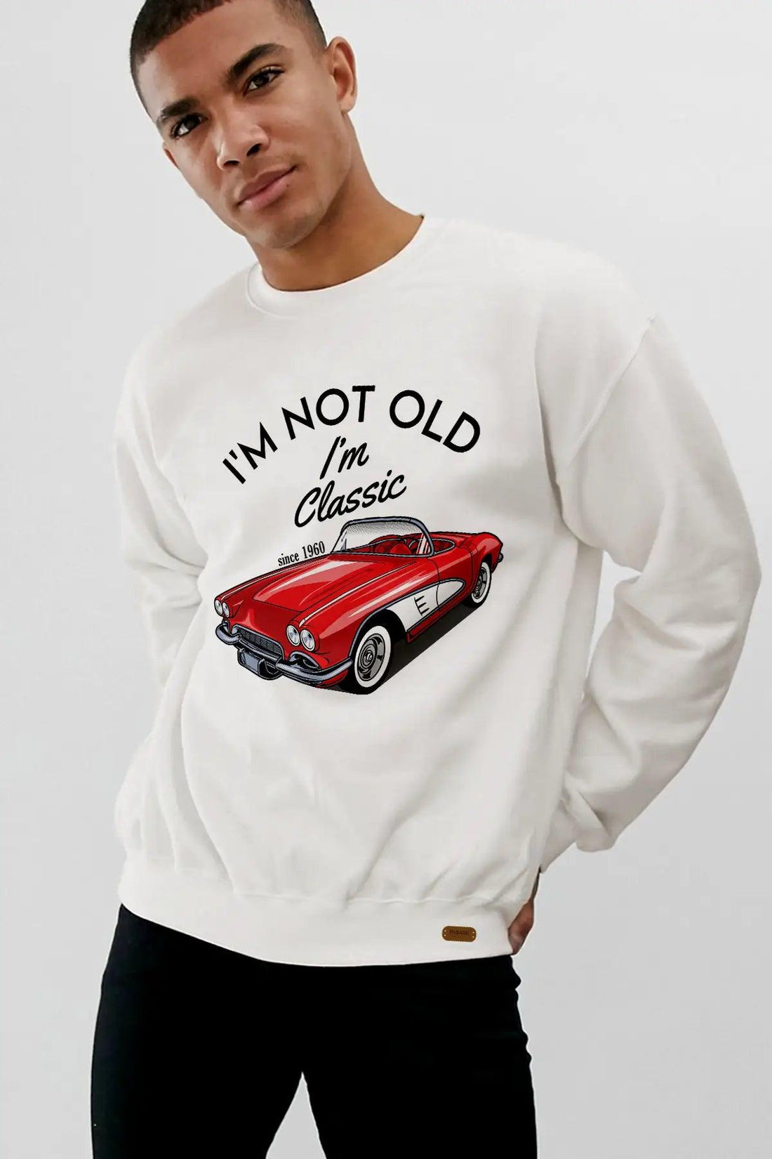 Classic Car Oversize Erkek Sweatshirt - PΛSΛGE