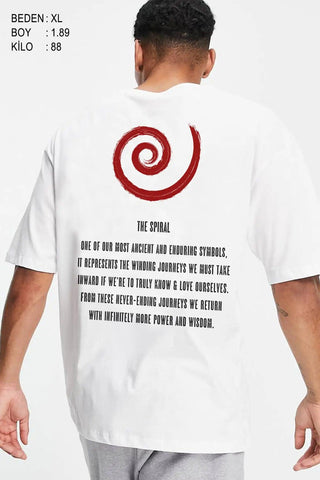 The Spiral Oversize Erkek Tişört - PΛSΛGE