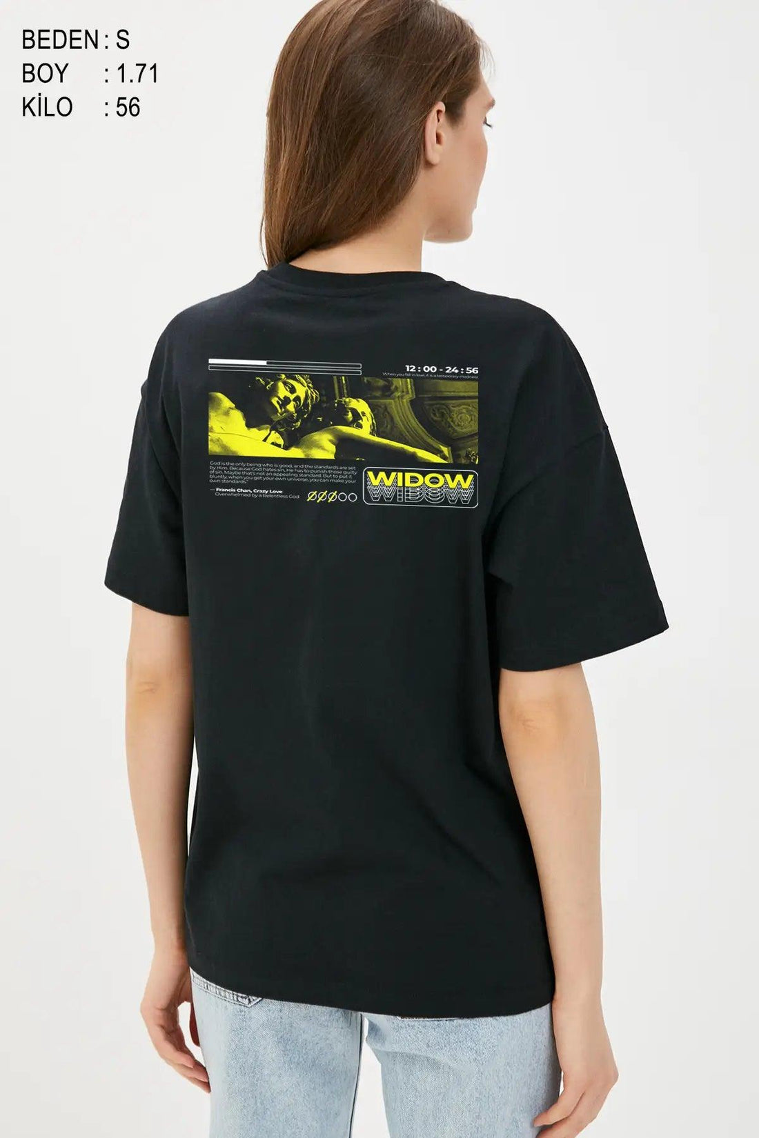 Widow Oversize Kadın Tişört - PΛSΛGE