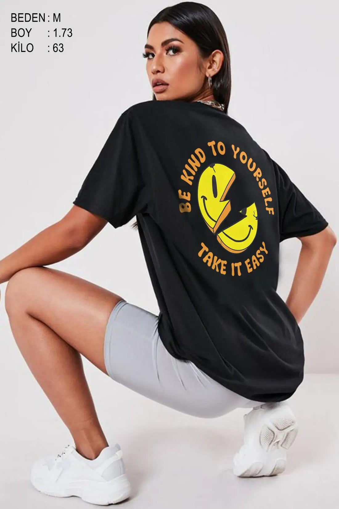Take İt Easy Oversize Kadın Tişört - PΛSΛGE