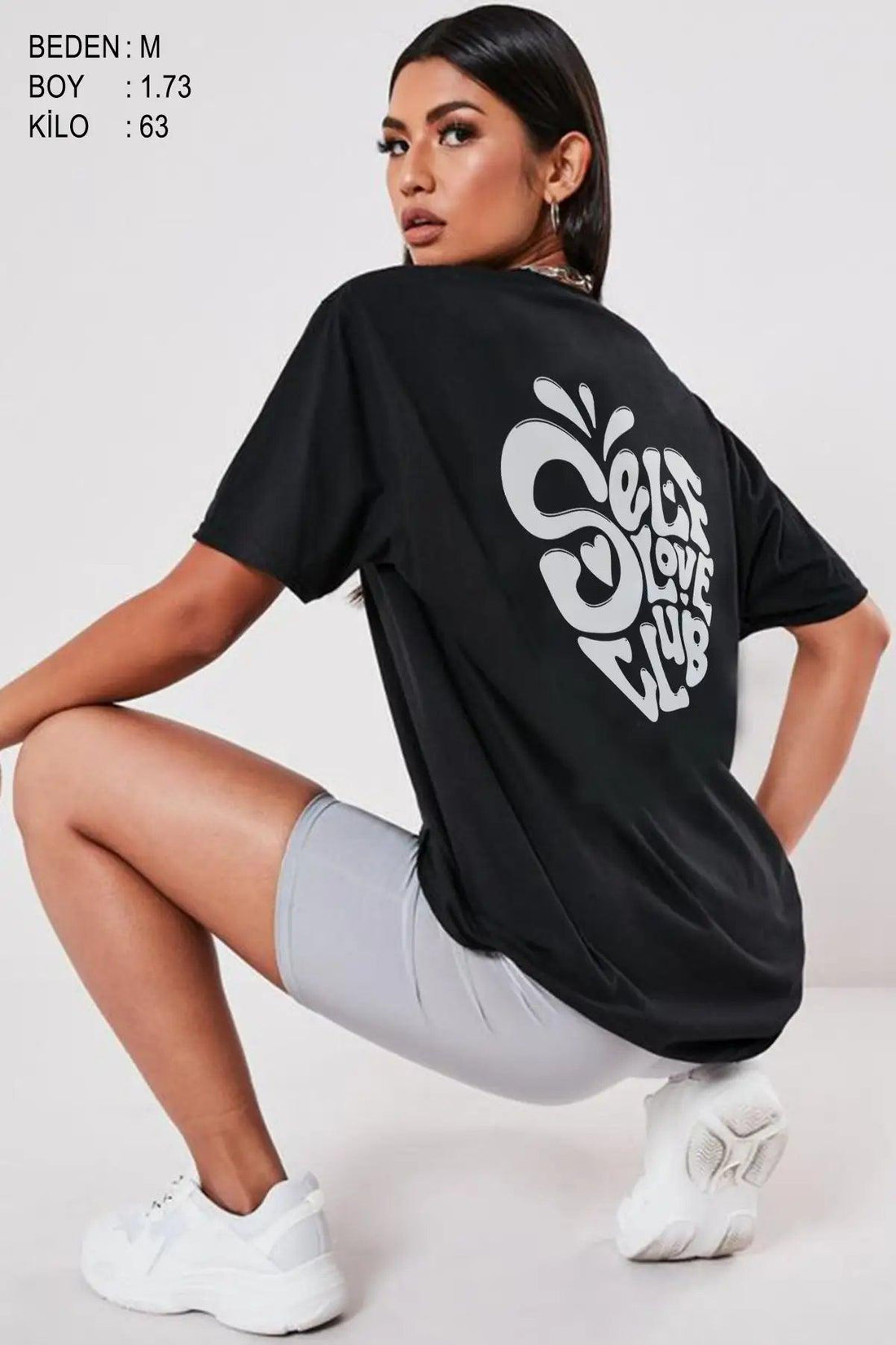 Self Love Club Oversize Kadın Tişört - PΛSΛGE
