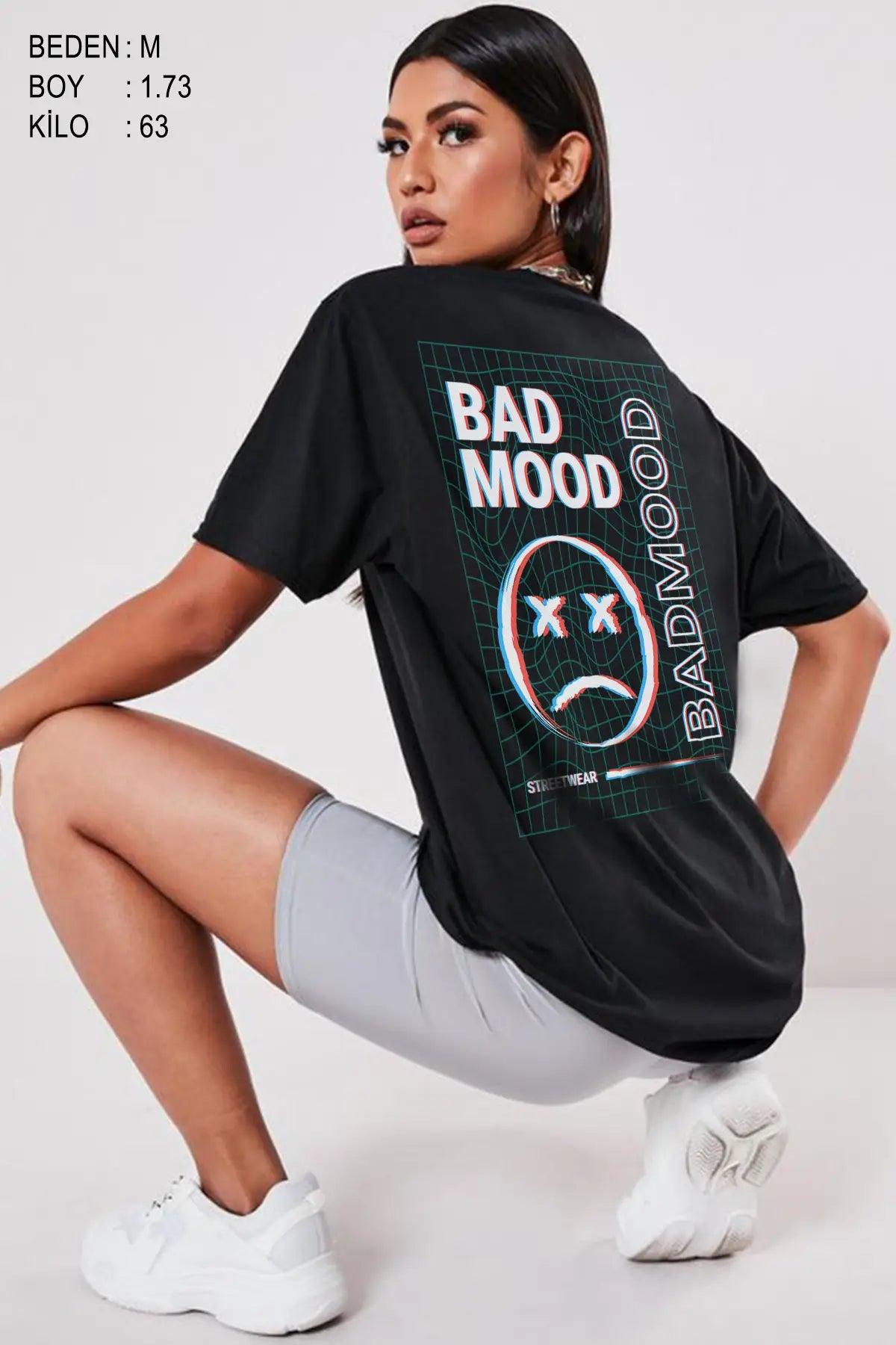Bad Mood Oversize Kadın Tişört - PΛSΛGE
