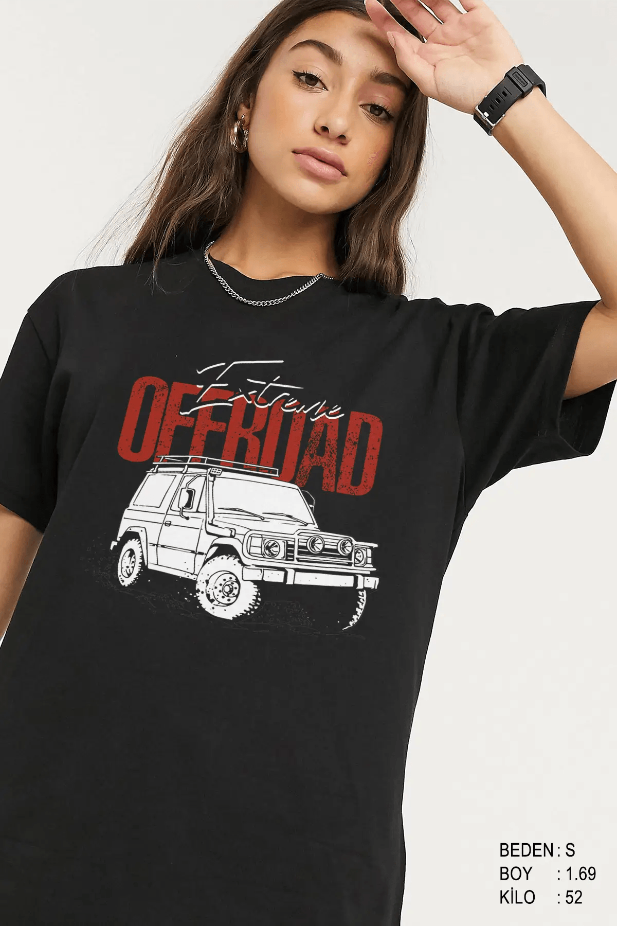 Extreme Offroad Oversize Kadın Tişört - PΛSΛGE