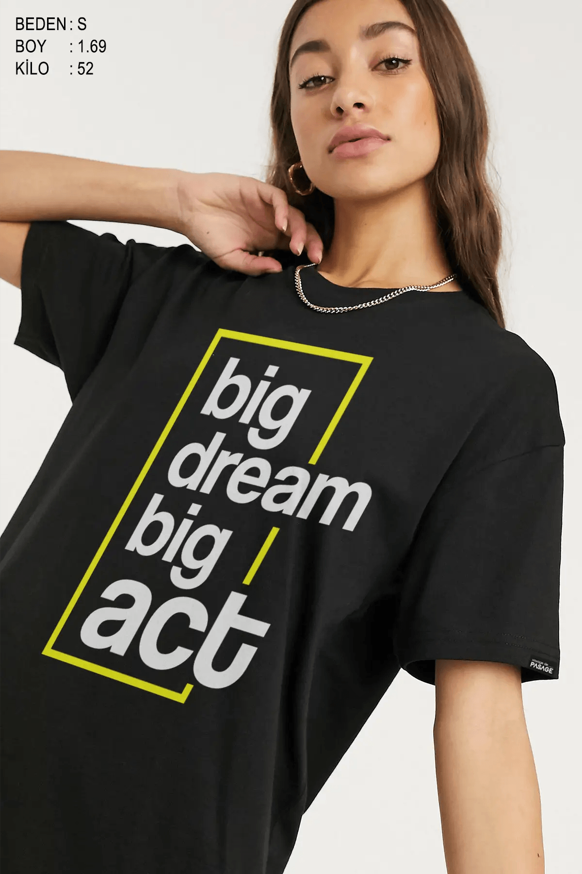 Big Dream Oversize Kadın Tişört - PΛSΛGE