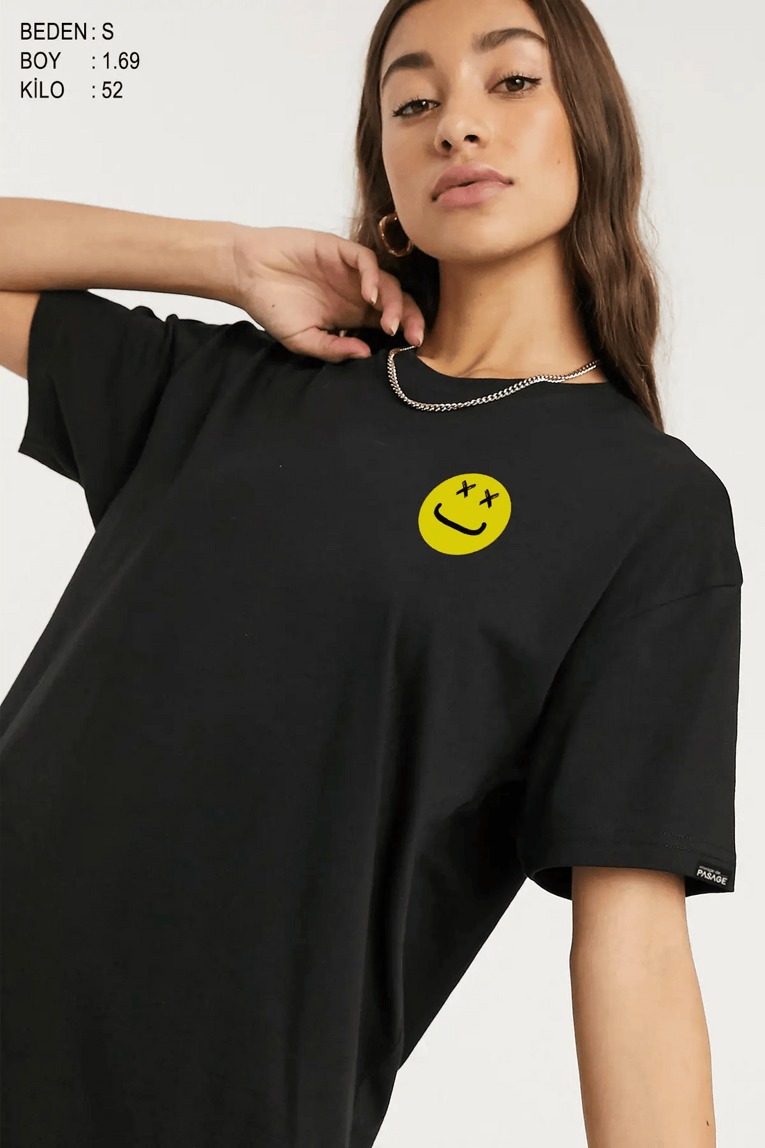 Saturday Oversize Kadın Tişört - PΛSΛGE