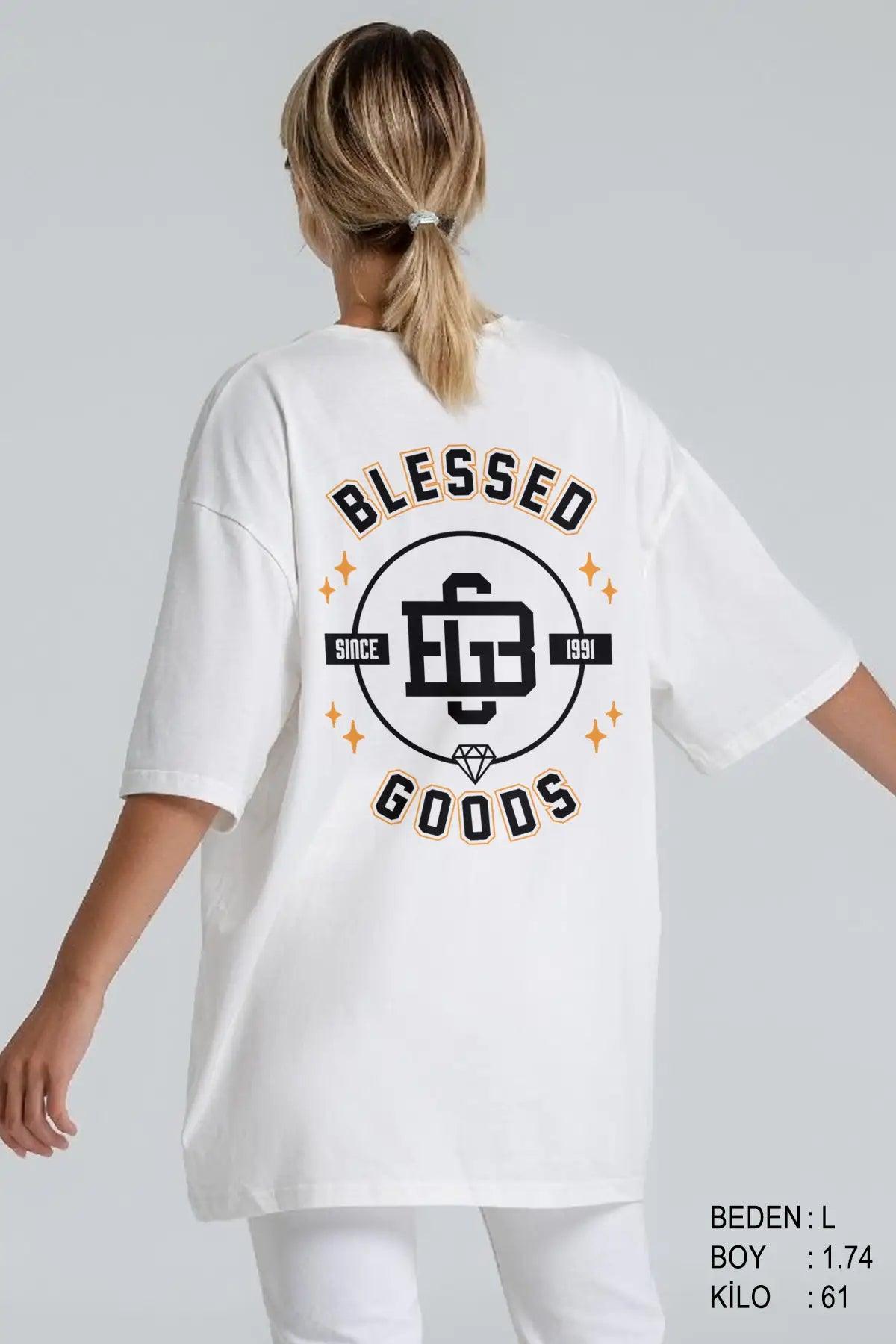 Blessed Goods Oversize Kadın Tişört - PΛSΛGE