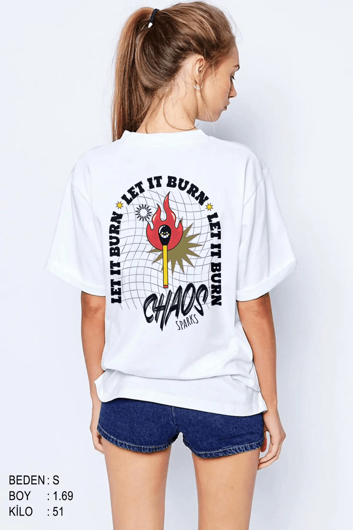 Chaos Oversize Kadın Tişört - PΛSΛGE