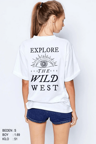 Wild West Oversize Kadın Tişört - PΛSΛGE