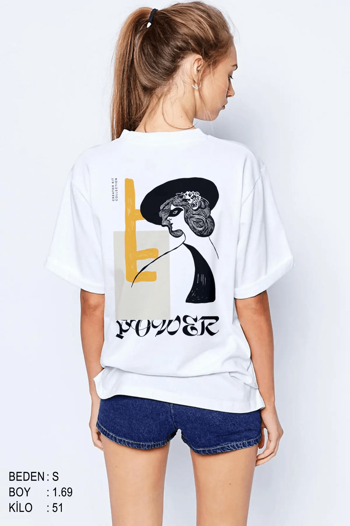 Woman Power Oversize Kadın Tişört - PΛSΛGE