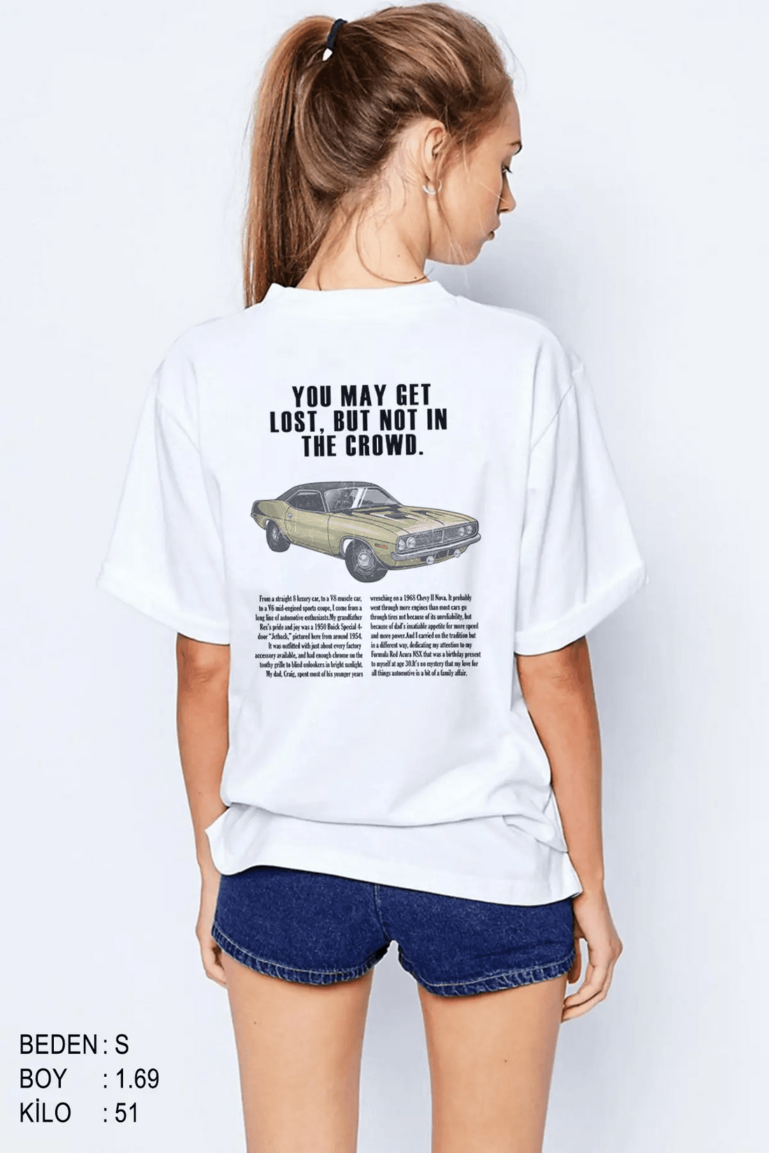 Get Lost Oversize Kadın Tişört - PΛSΛGE