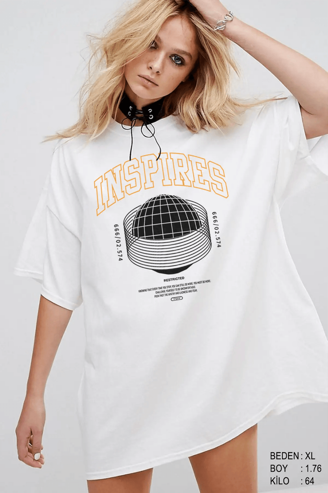İnspires Oversize Kadın Tişört - PΛSΛGE