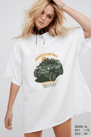 Climber Oversize Kadın Tişört - PΛSΛGE