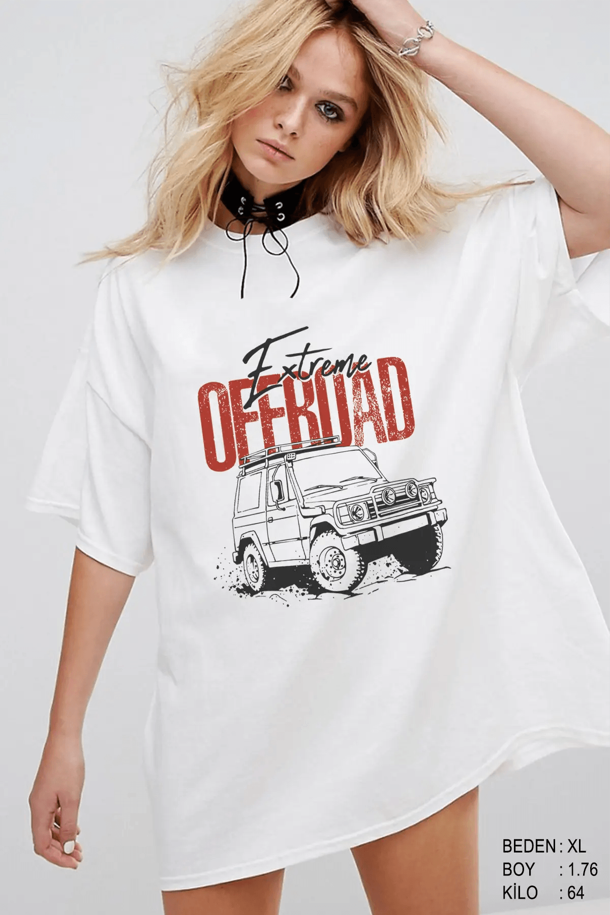 Extreme Offroad Oversize Kadın Tişört - PΛSΛGE