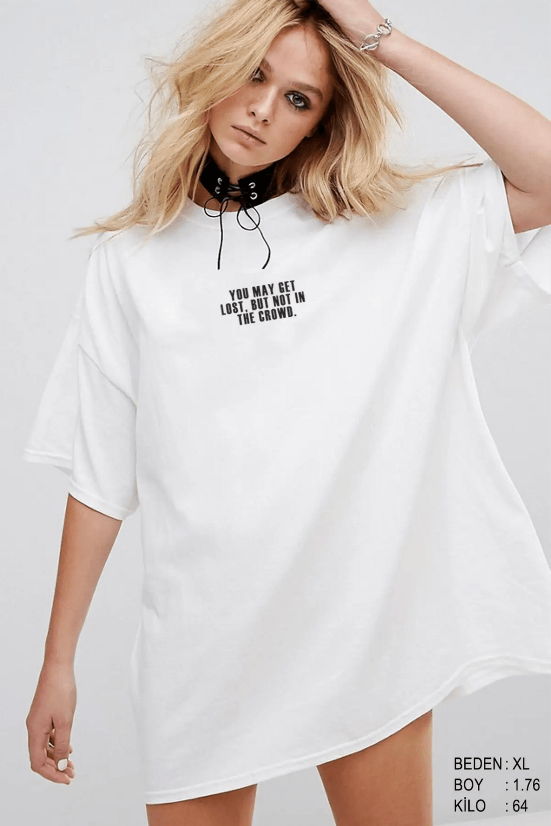Get Lost Oversize Kadın Tişört - PΛSΛGE
